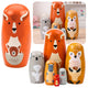 Set Of Wooden Matryoshka Dolls Puzzle Forest Animals 6 Pcs.