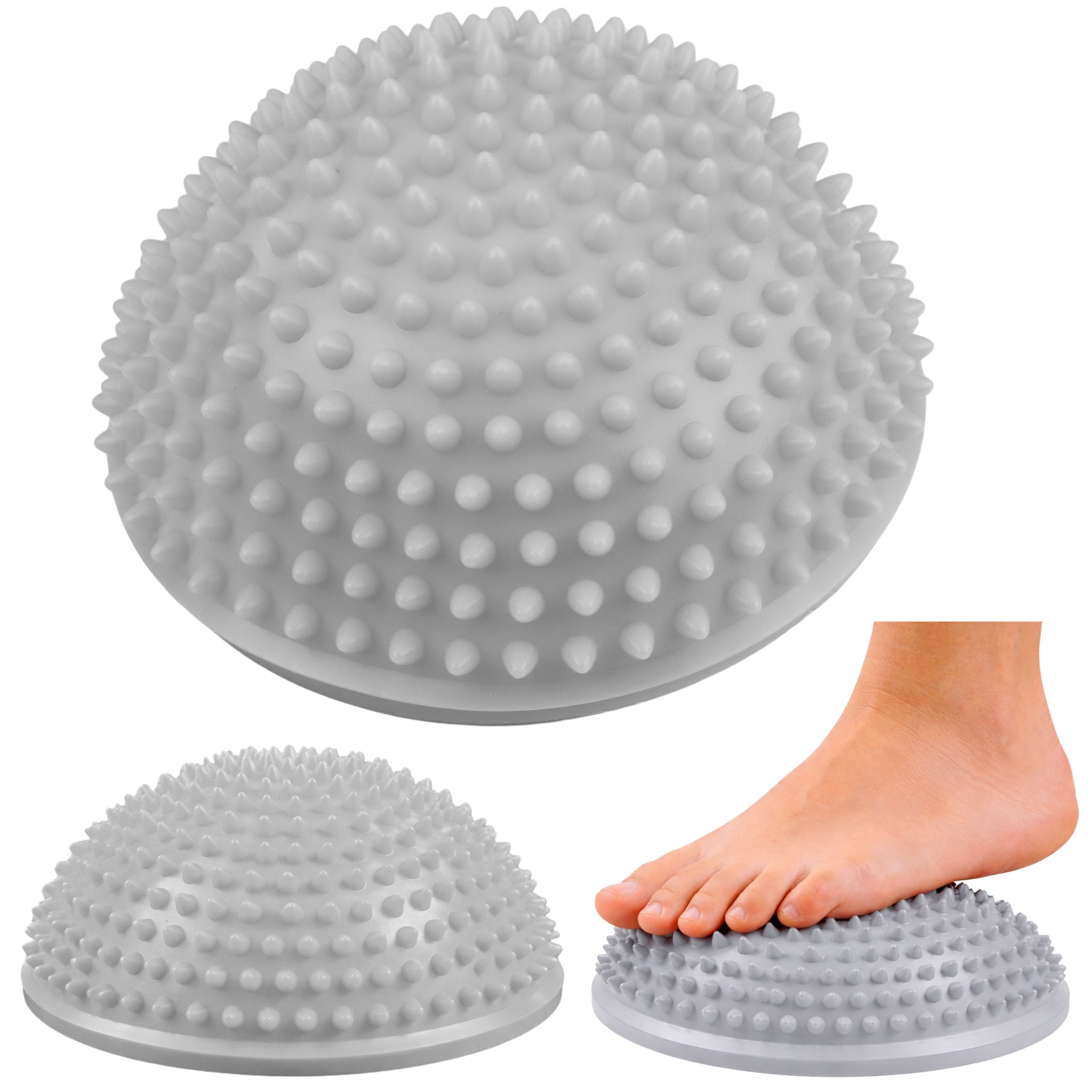 Sensory Hemisphere For Massage And Balance Exercises Gray 16 Cm