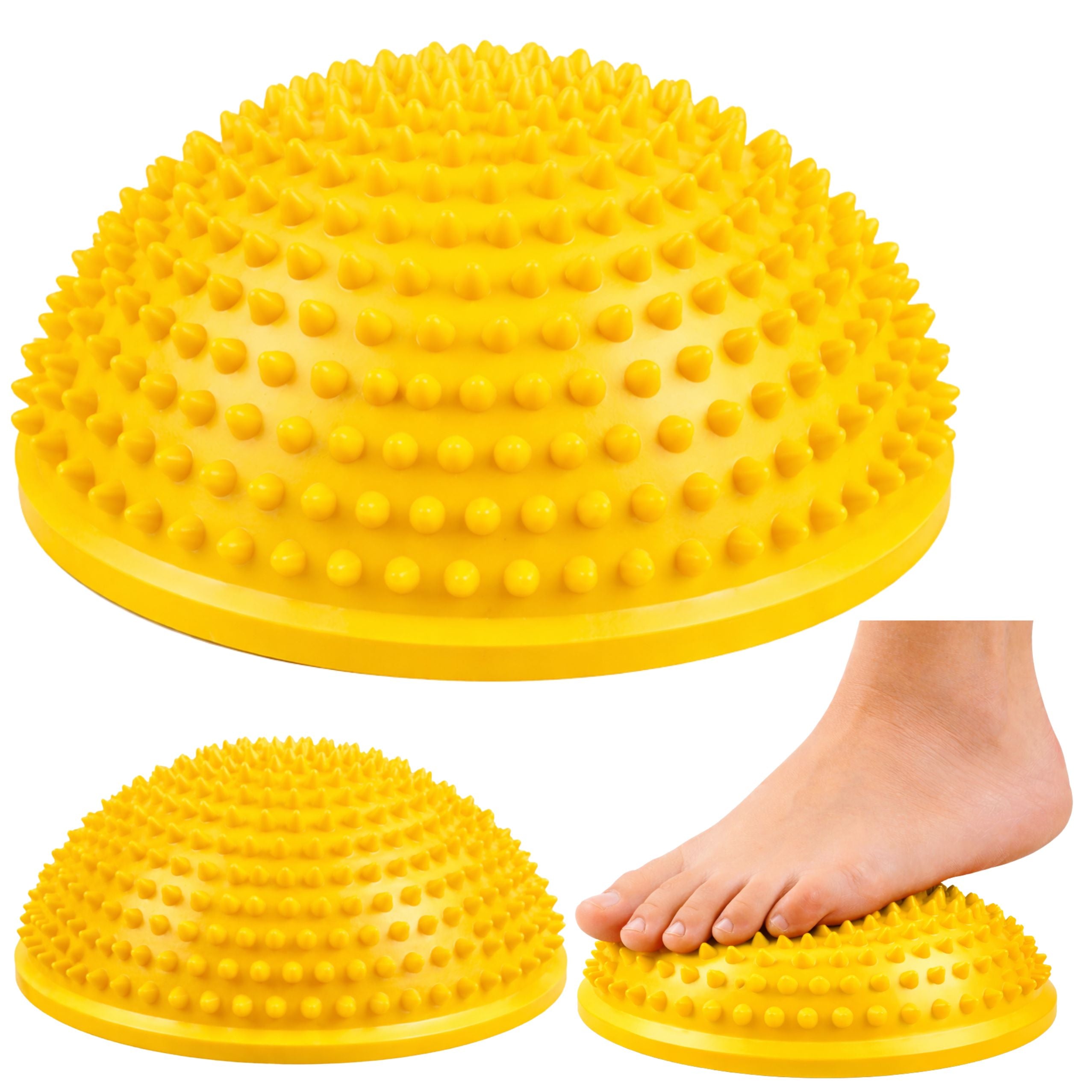 Sensory Hemisphere For Massage And Balance Exercises Yellow 16 Cm