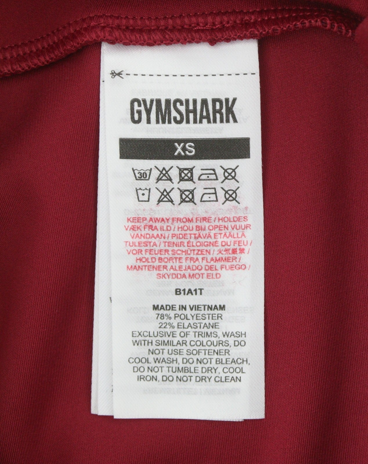 Red Polyester Leggings