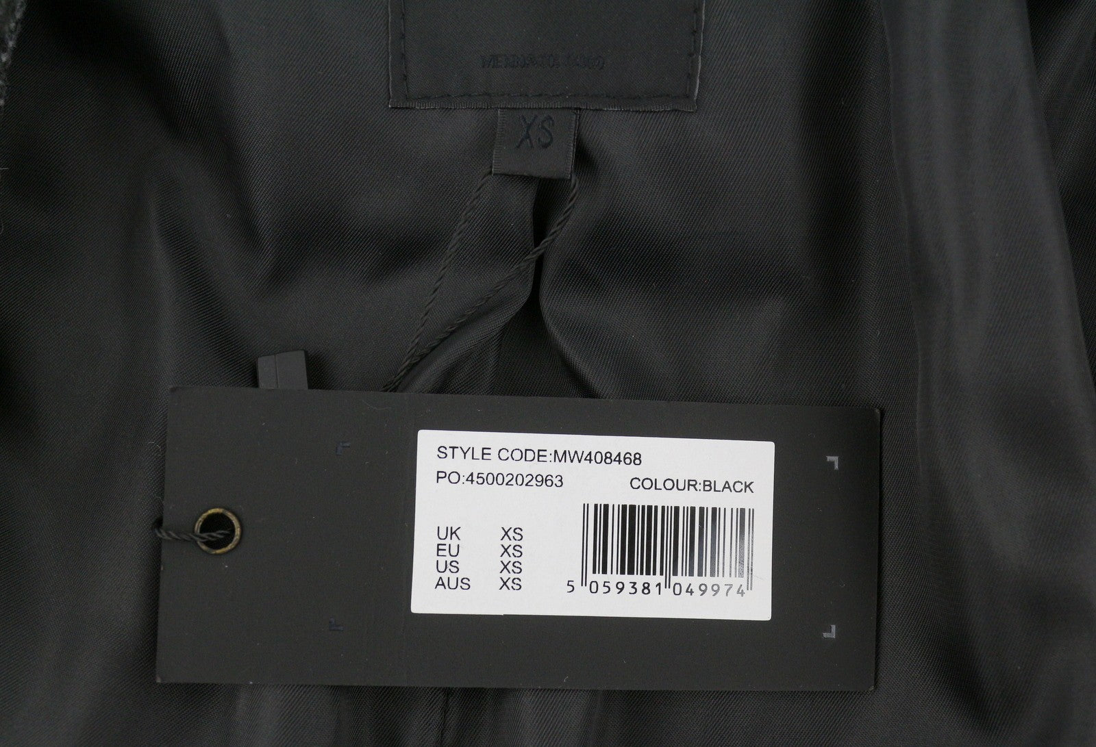 Black Polyester Coat