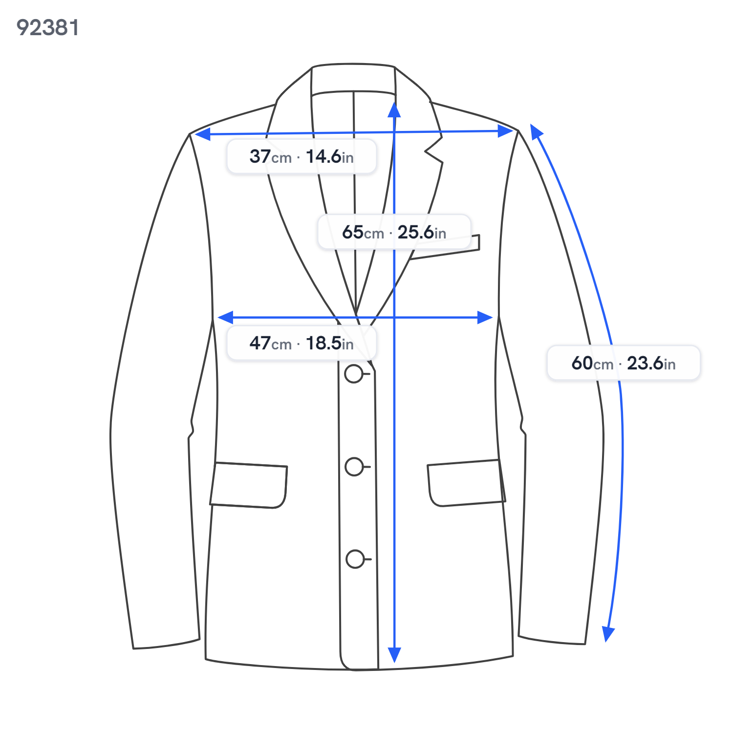 Brown Polyester Blazer