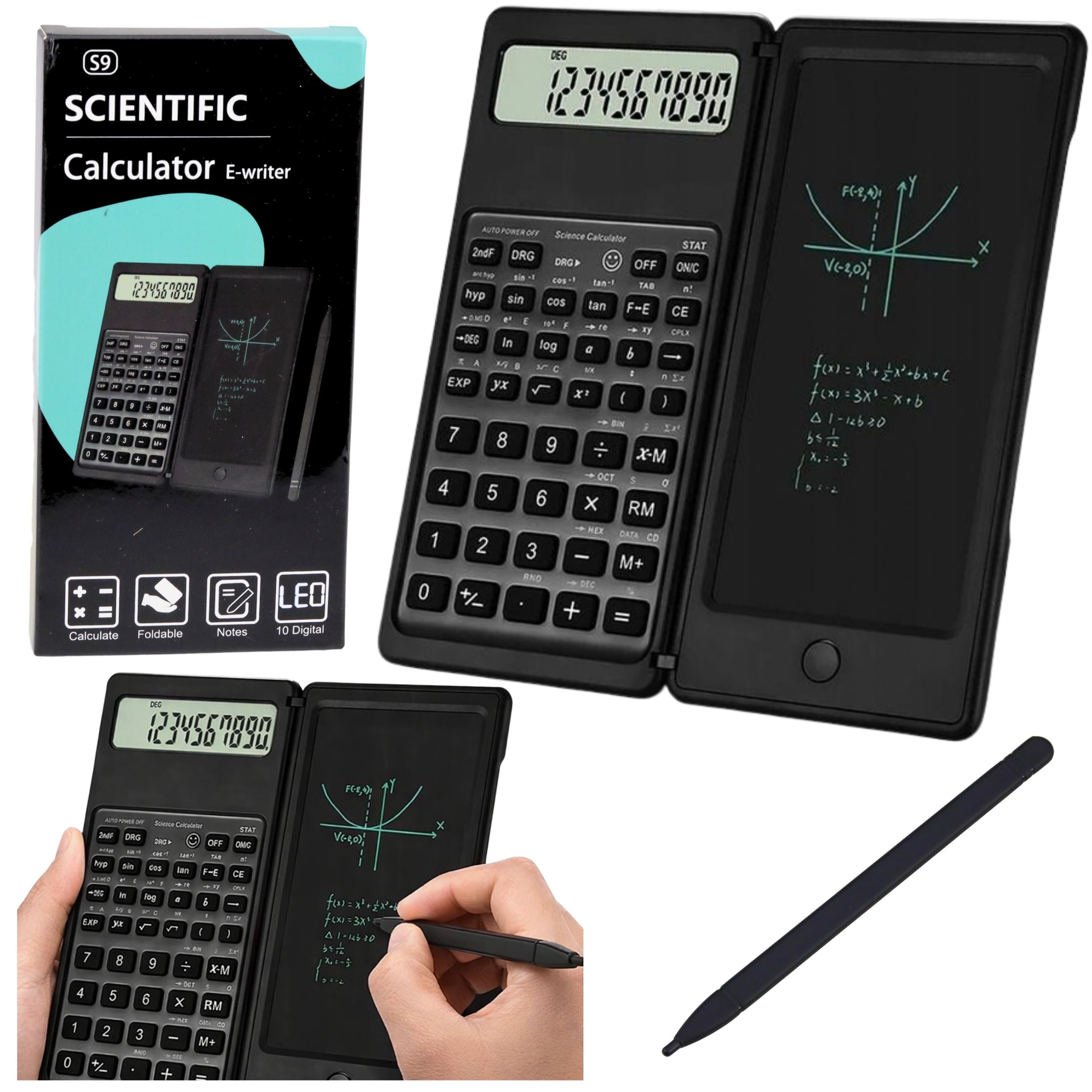 Scientific Office Calculator With Lcd Display Graphics Tablet Stylus 10 Digits