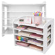 Office Organizer For Desk Wooden Shelves For A4 Documents White