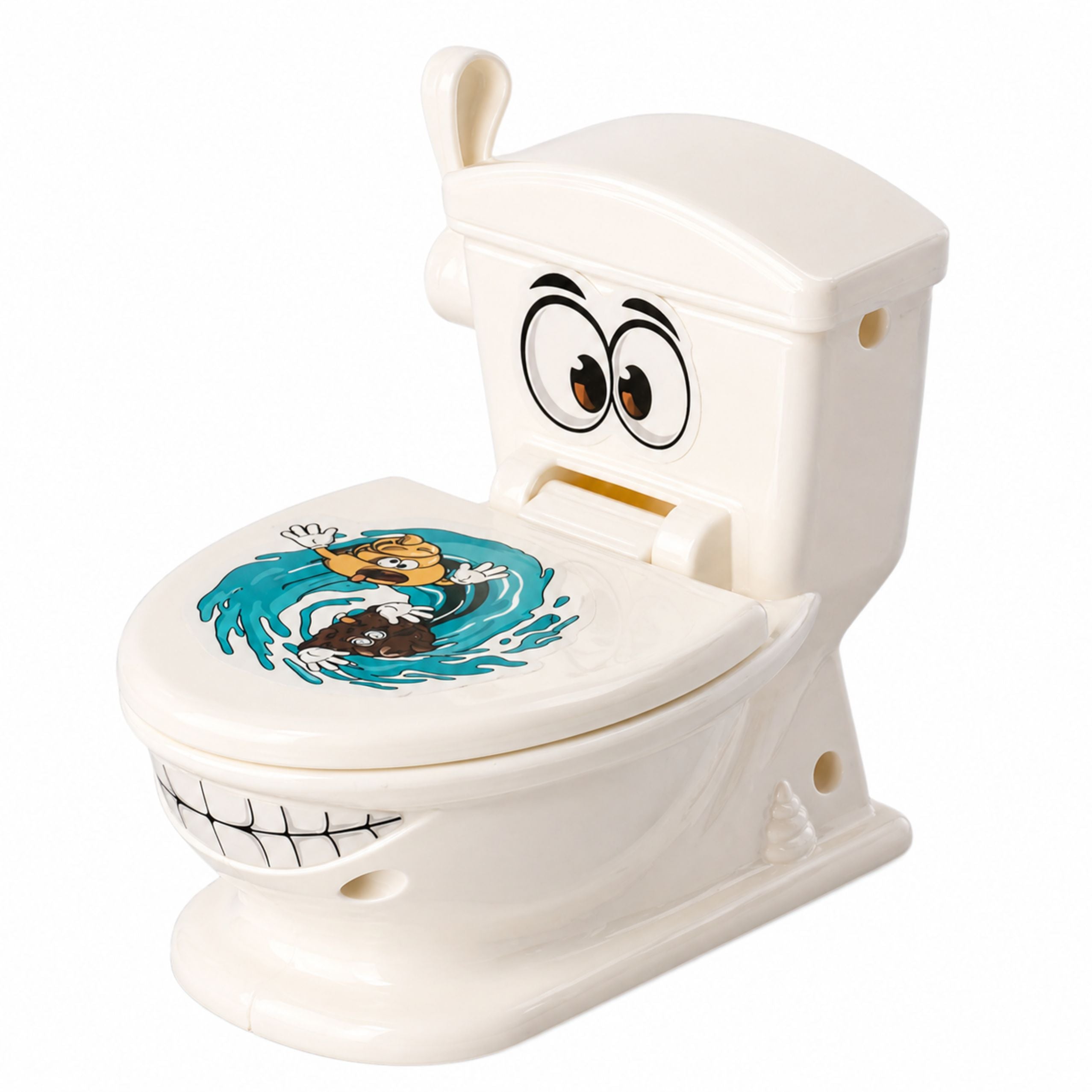 Popping Jumping Poop Toilet Catapult Sticker Arcade Game
