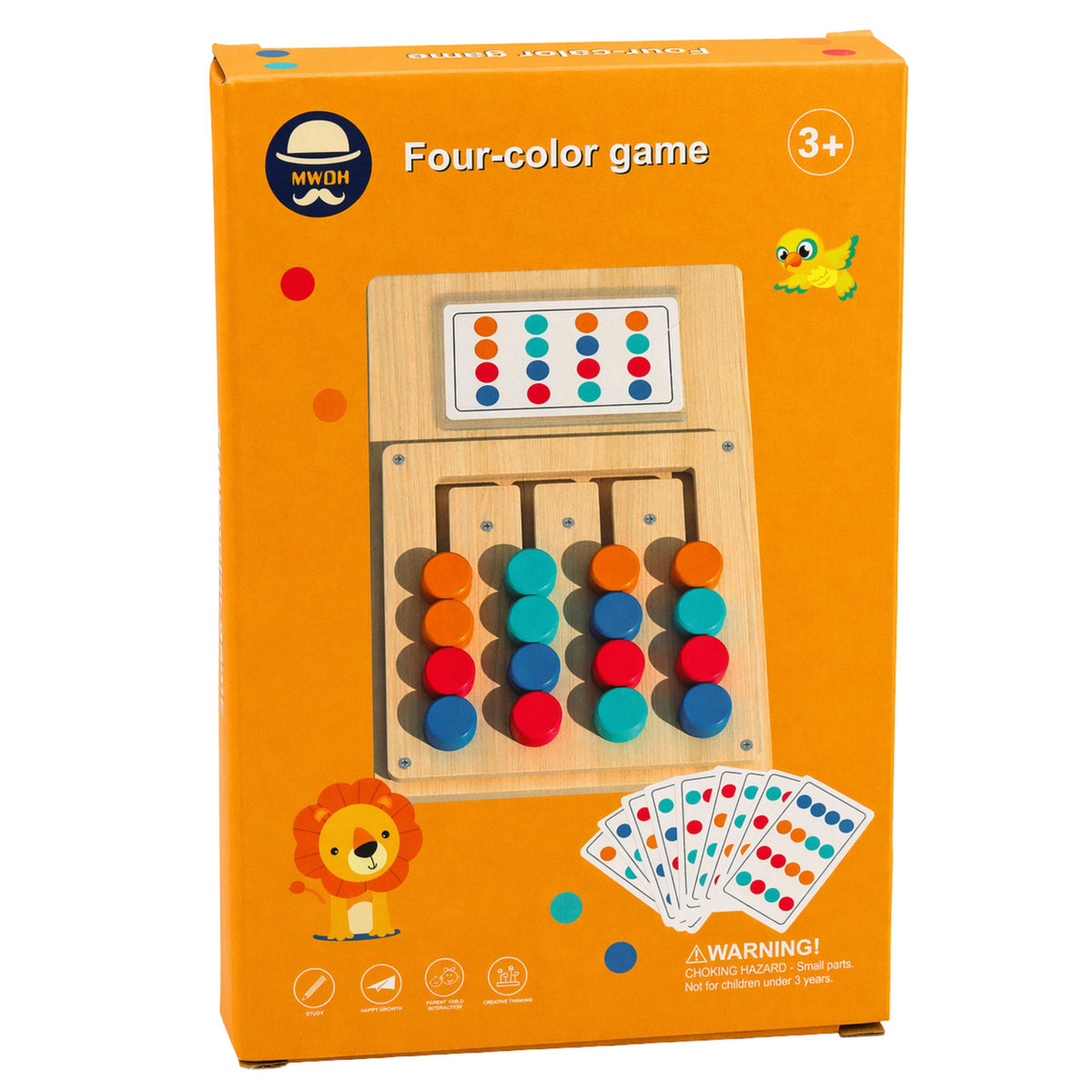Jeu de logique en bois, cartes de Puzzle de correspondance des couleurs avec motifs, 12 pièces
