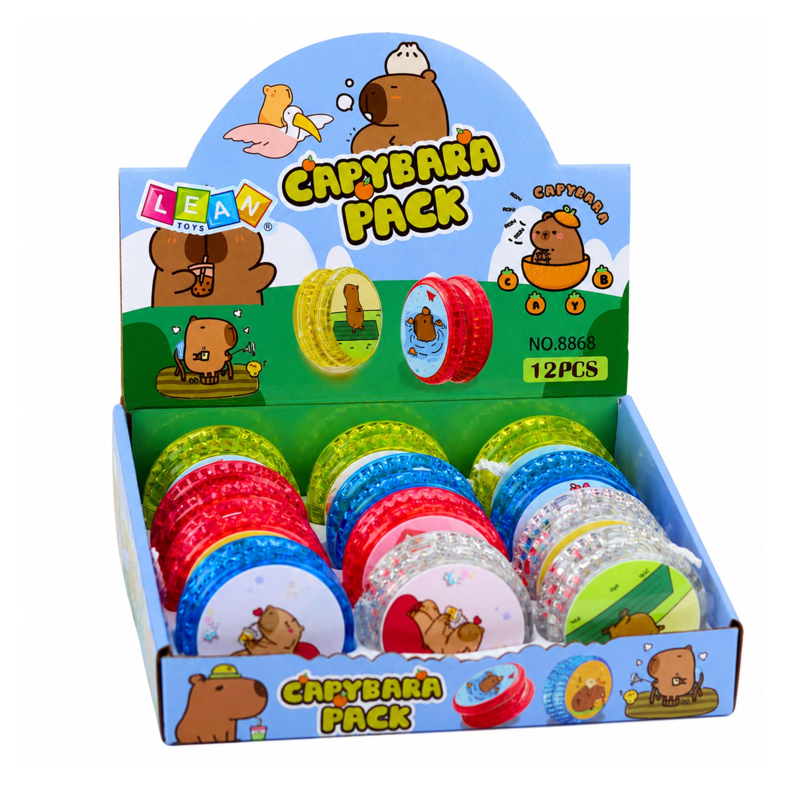 Jojo Capybara Skill Toy Glowing Colorful Yo-yo 5.5 Cm
