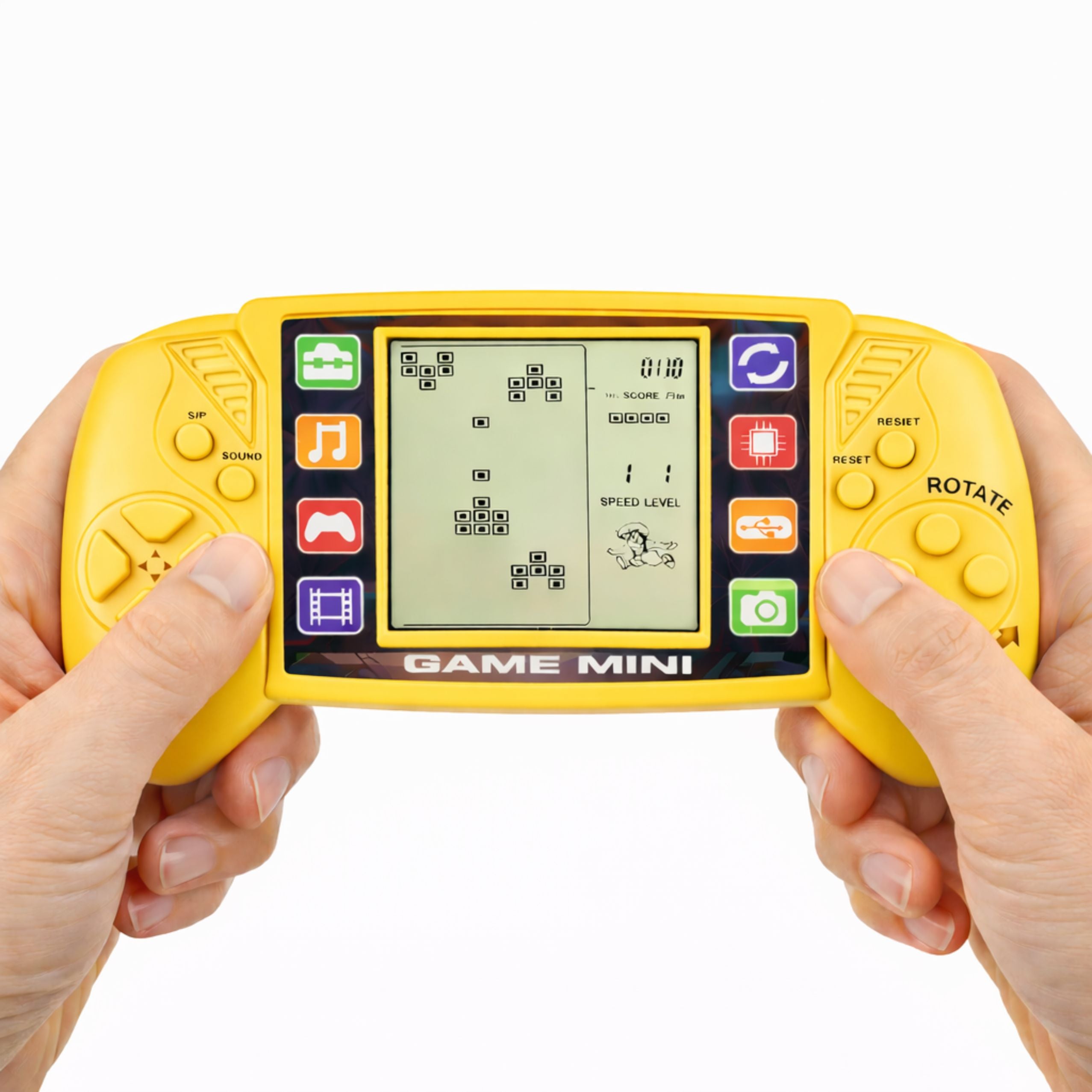 Electronic Game Console Tetris Portable Lcd Yellow