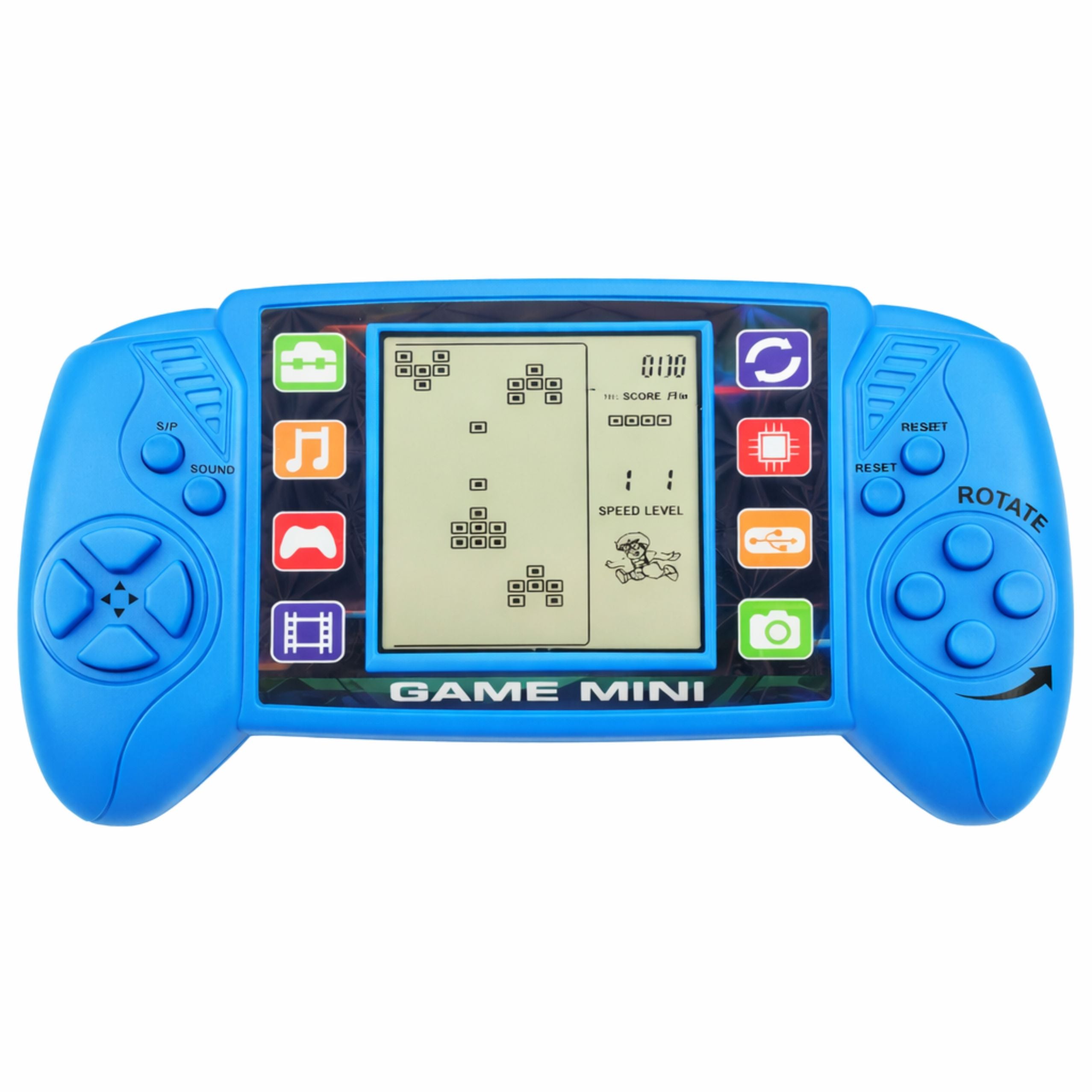 Tetris hordozható LCD elektronikus játékkonzol kék