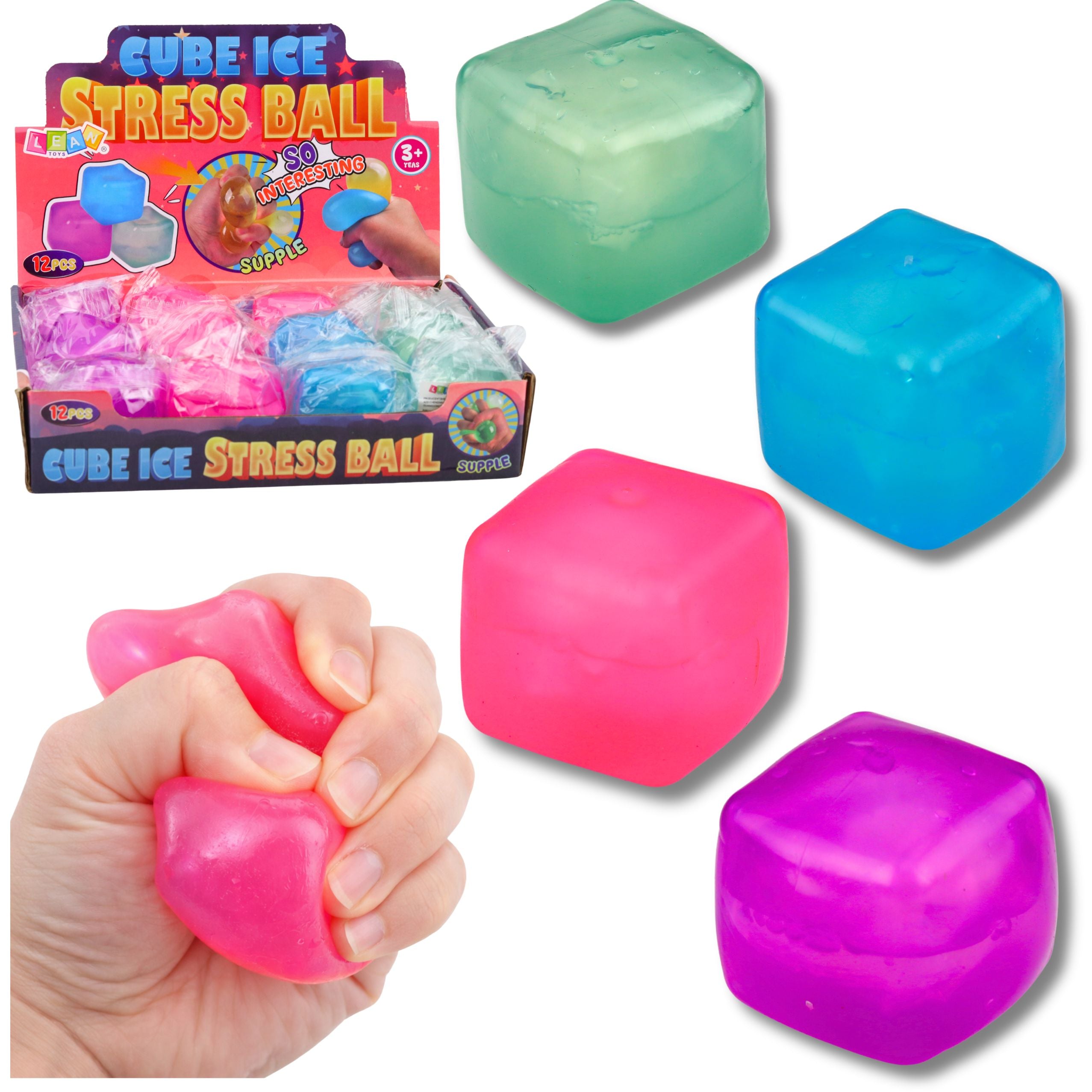 Anti-stress Squishy Ice Cube With Frost 5.5cm