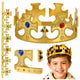 King's Crown Adjustable For King Queen Costume Gold 17-20 Cm