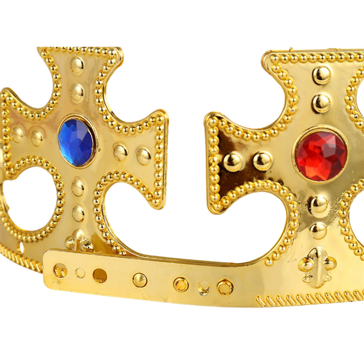 King's Crown Adjustable For King Queen Costume Gold 17-20 Cm