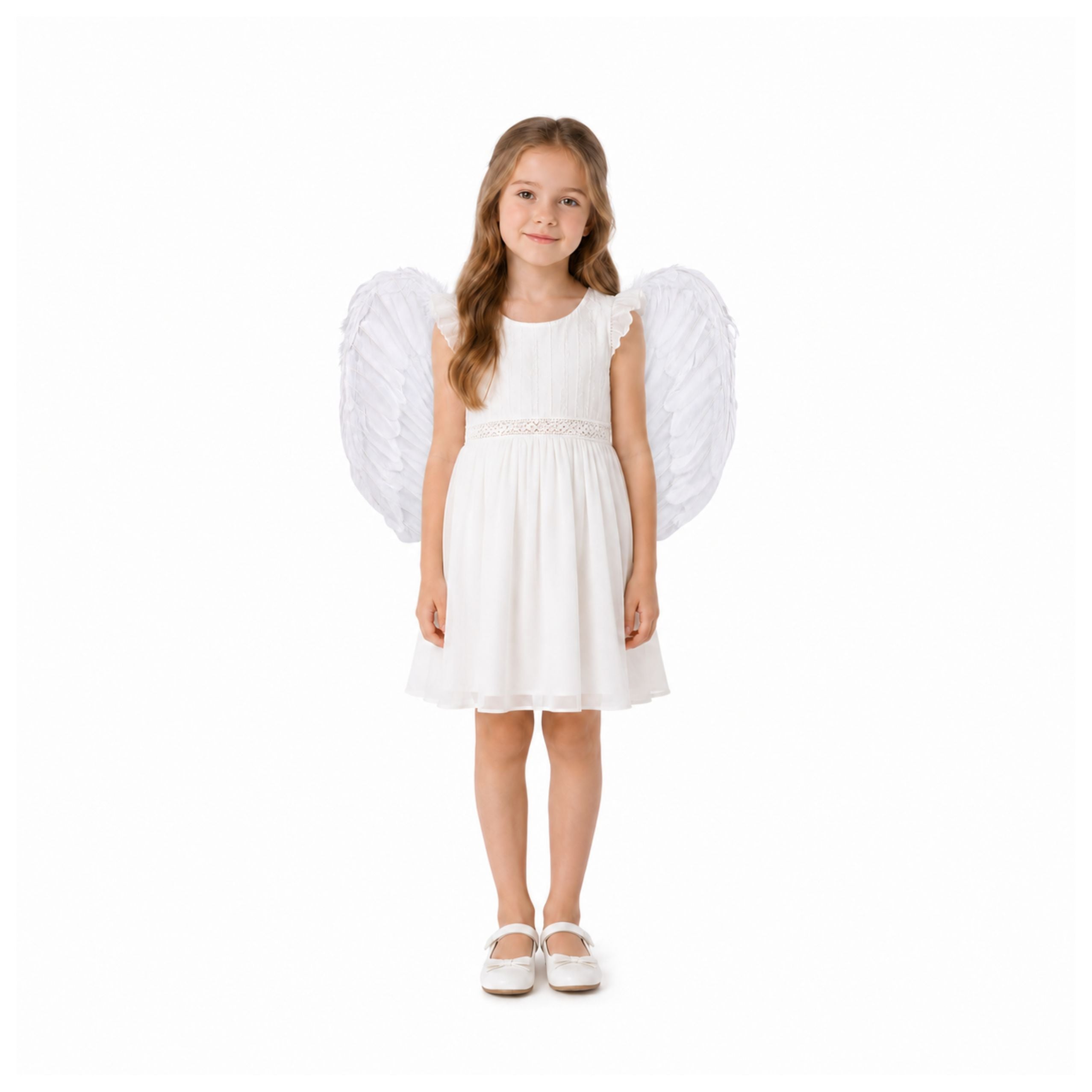 Feather Angel Wings For Nativity Play Carnival Costume For Children 54 X 35 Cm