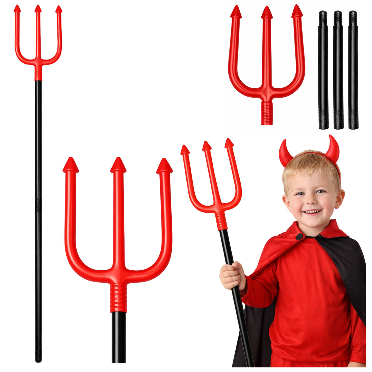Teufels-Heugabel, Halloween-Teufel-Kostüm-Requisite, 112 cm