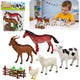 Set Of Figurines Animals Farm Trees Fence 13 Pcs.