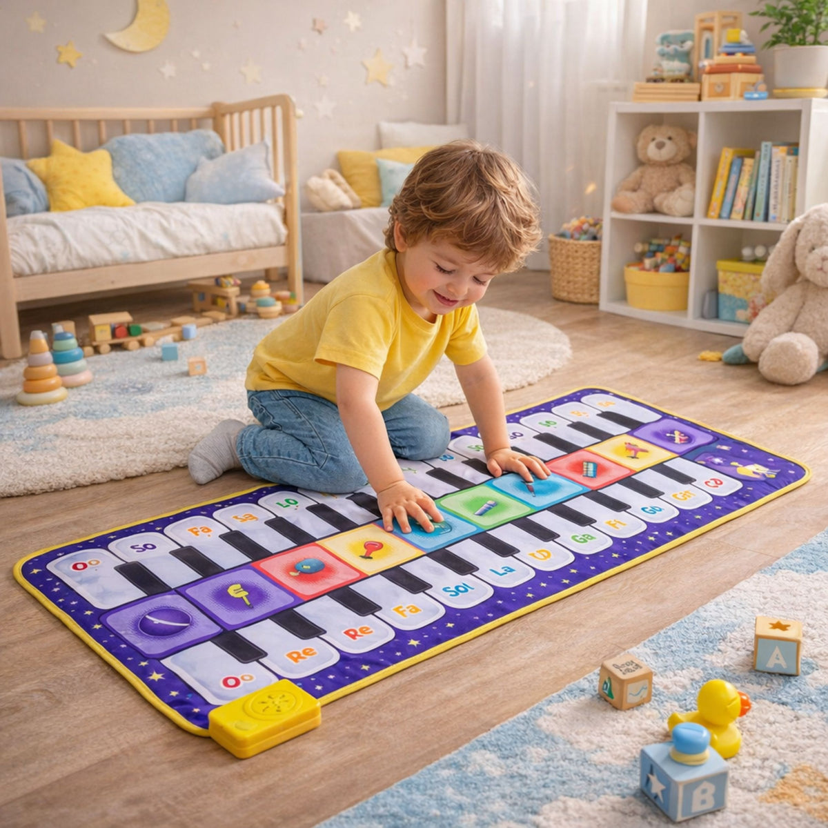 Tapis de danse éducatif musical espace piano interactif 120 x 48 cm