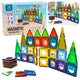 Set Of Magnetic Construction Blocks 3d Windows Colored Panels 56 Pcs.