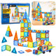 Magnetic Educational Blocks Windows With 3d Vehicle Stickers 138 Pcs.