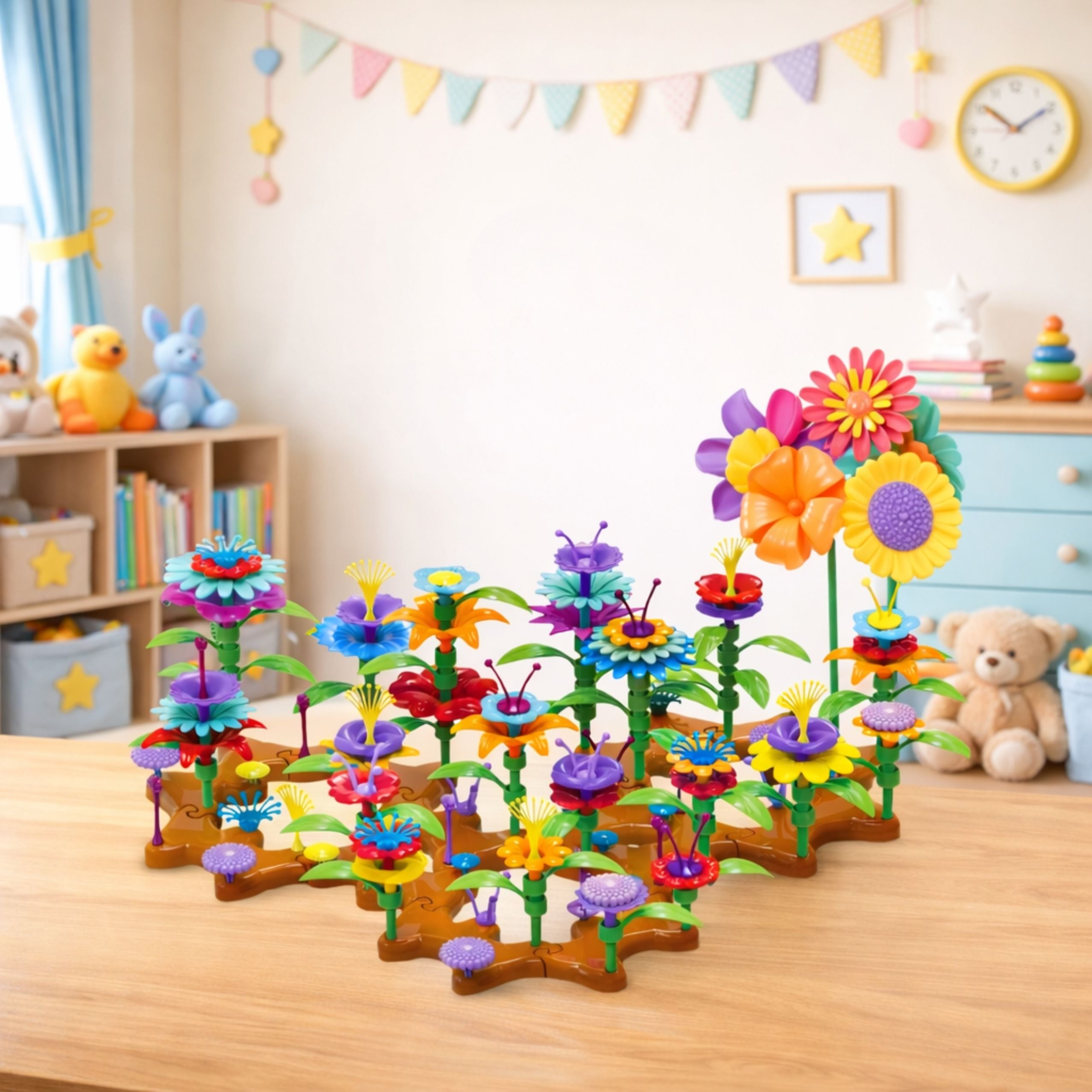Diy Flowers Colorful Garden Construction Blocks Set 148 Pcs.