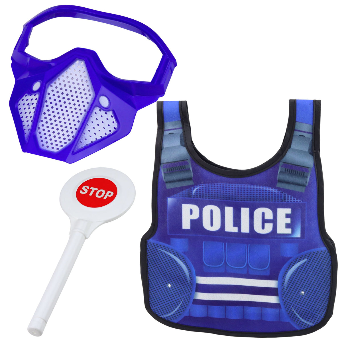 Police Set Vest Rifle Mask Walkie-talkie Accessories
