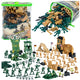Military Base Figures Soldiers Vehicles Large Military Set 400 Pcs.