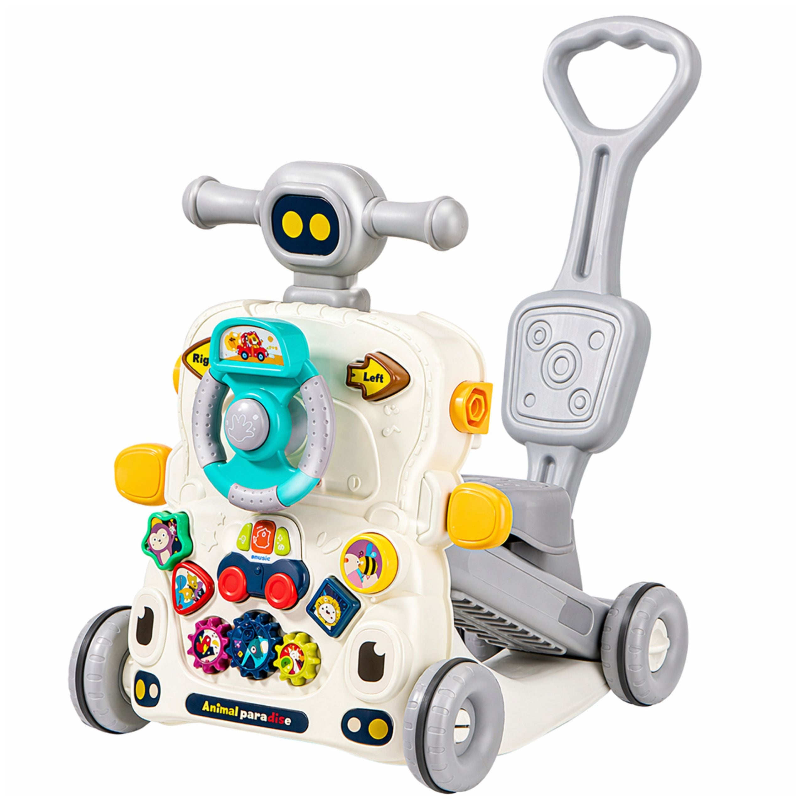Interactive Educational Bike Pusher Table Scooter 5 In 1 Gray