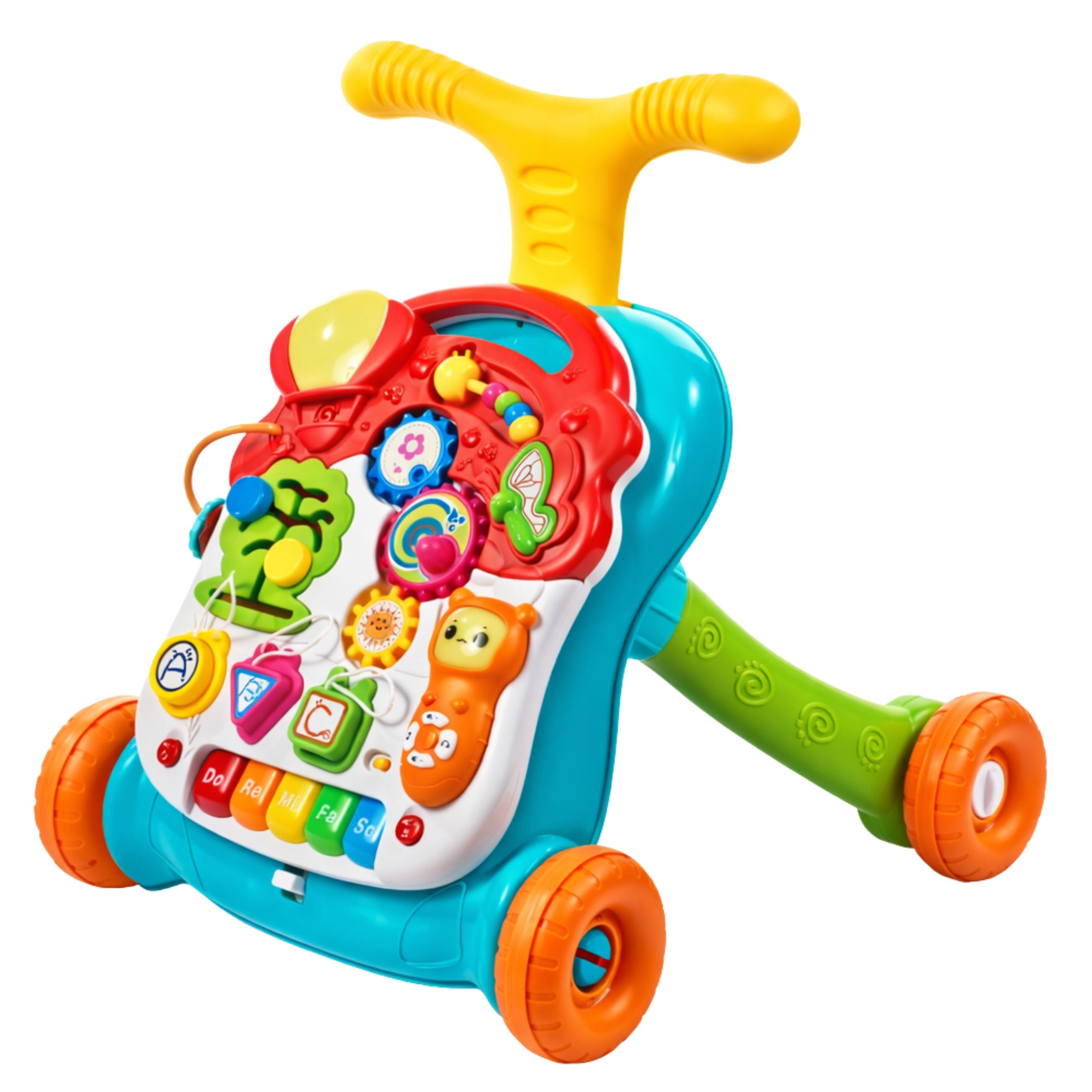 Educational Walker Pusher Table Interactive Panel 5 In 1 Multicolor