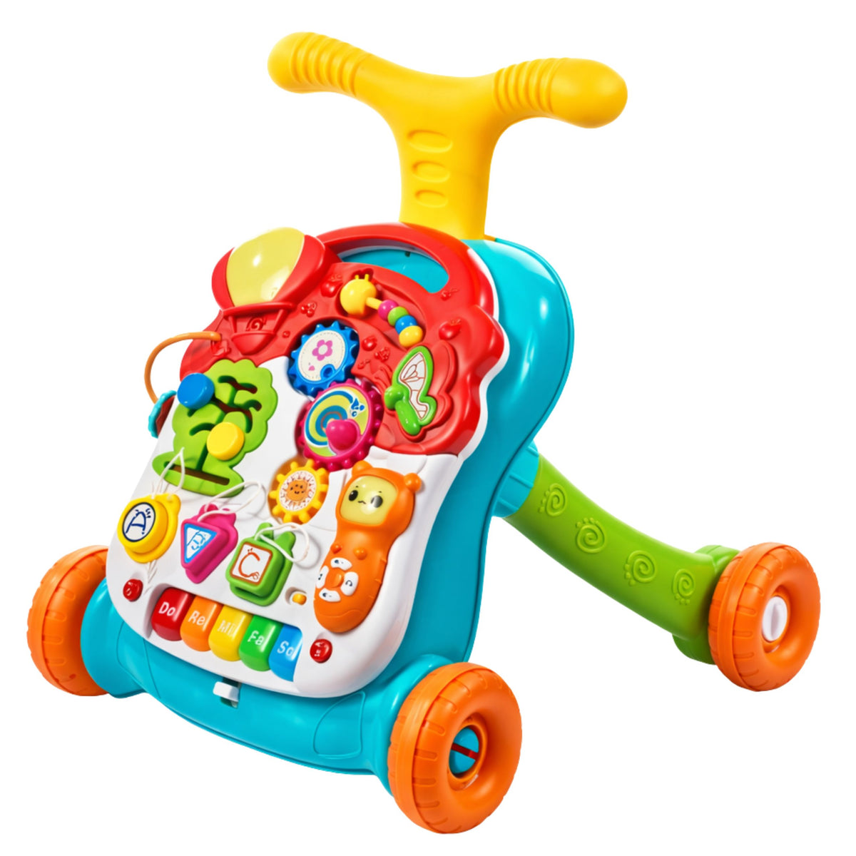 Educational Walker Pusher Table Interactive Panel 5 In 1 Mehrfarbig