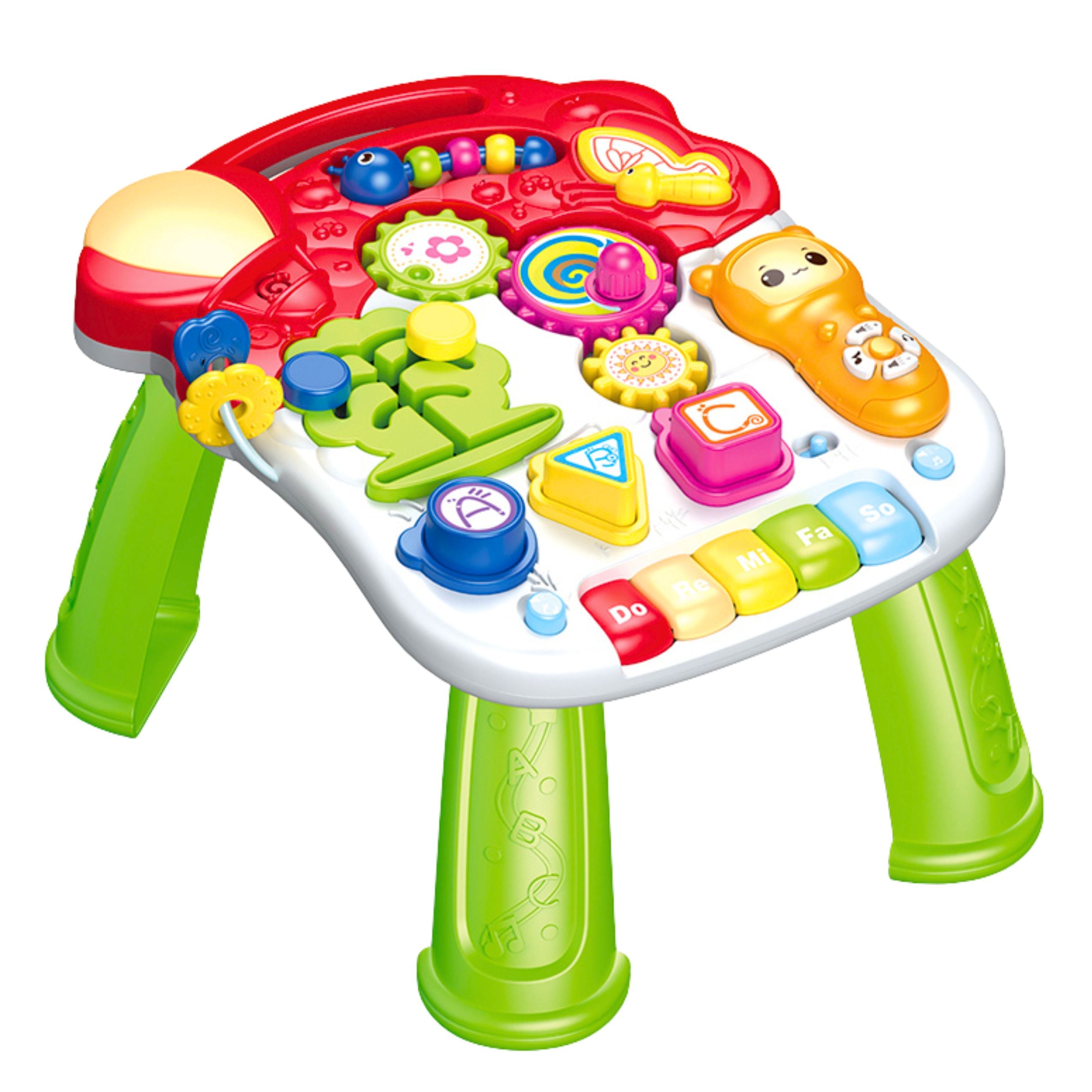 Walker Pusher Scooter Educational Table Interactive Panel 5 In 1 Colorful