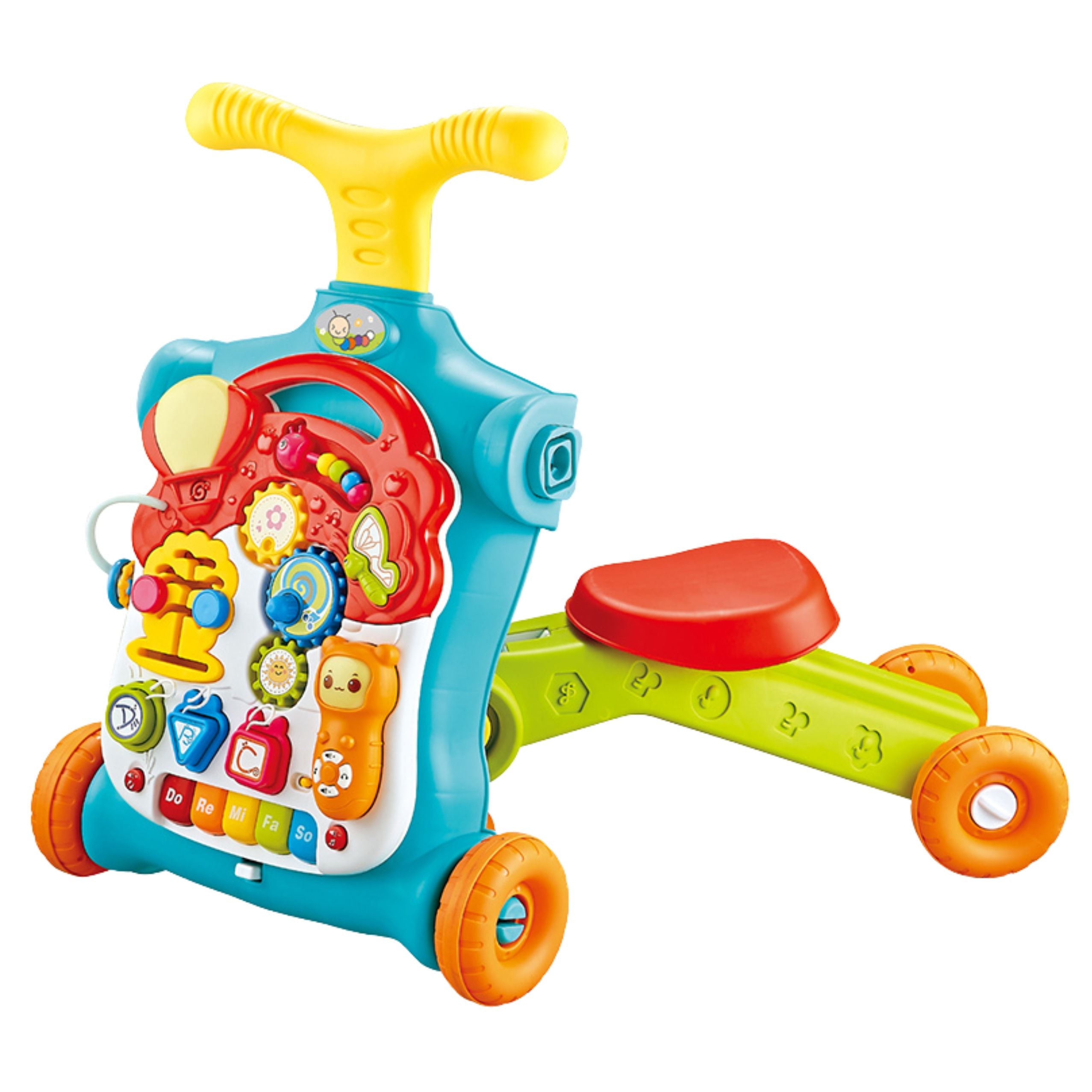 Walker Pusher Scooter Educational Table Interactive Panel 5 In 1 Colorful