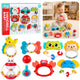 Set Of Rattles Teethers Toys For Toddlers Colorful Moving 9 Pcs.