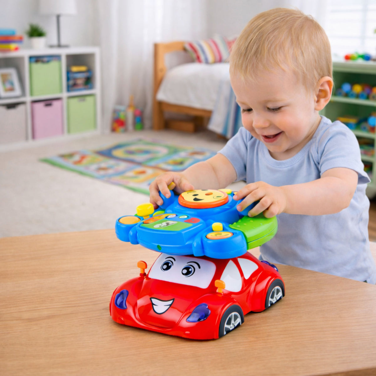 Educational Interactive Musical Steering Wheel Simulator With Projector