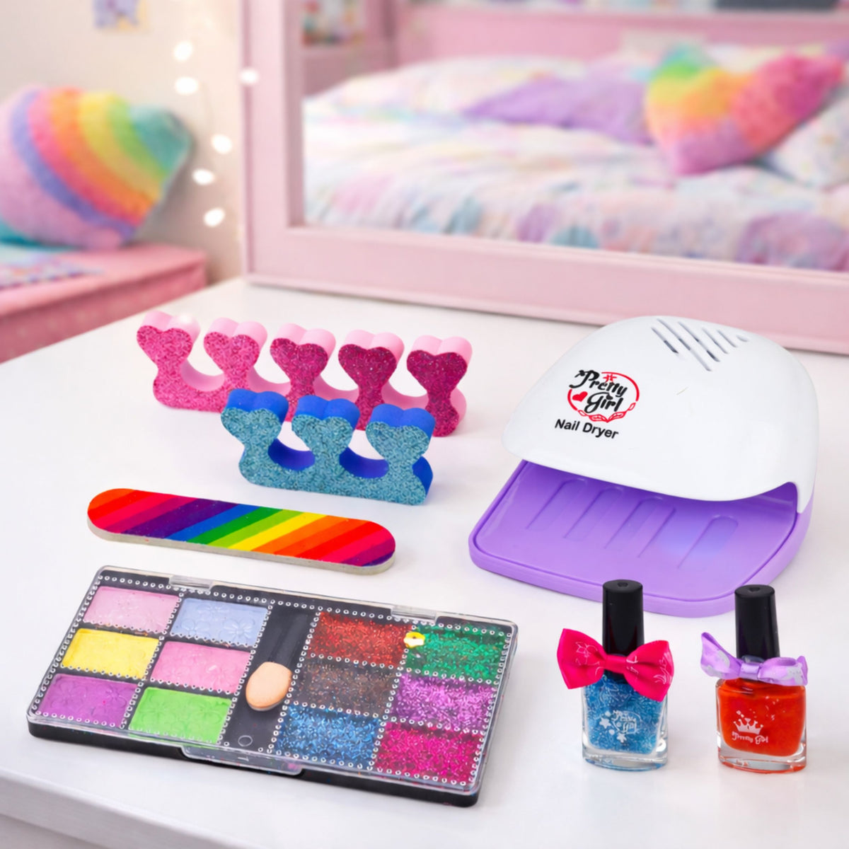 Set de belleza para maquillaje de uñas, bolsa ajustable, accesorios, 20 Uds.