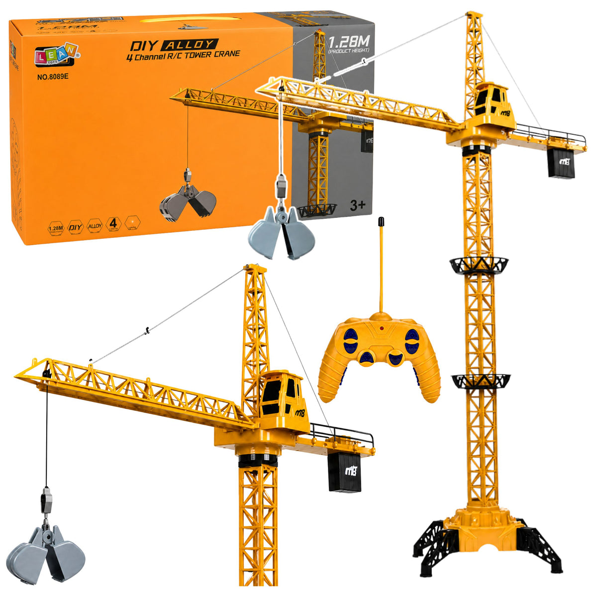 Ferngesteuerter Baukran Rc 360° Drehung Tragfähigkeit 120g 71 cm