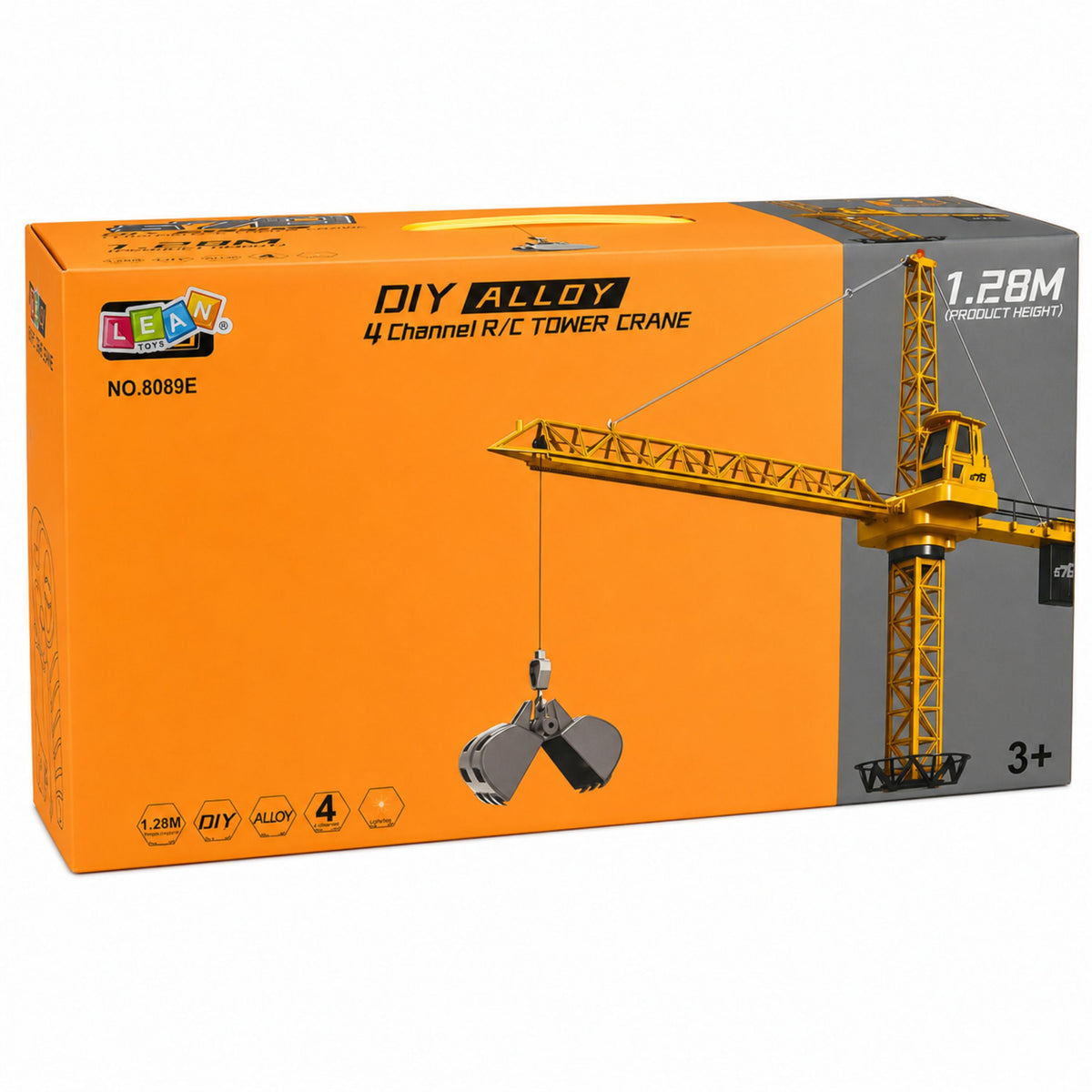 Ferngesteuerter Baukran Rc 360° Drehung Tragfähigkeit 120g 71 cm