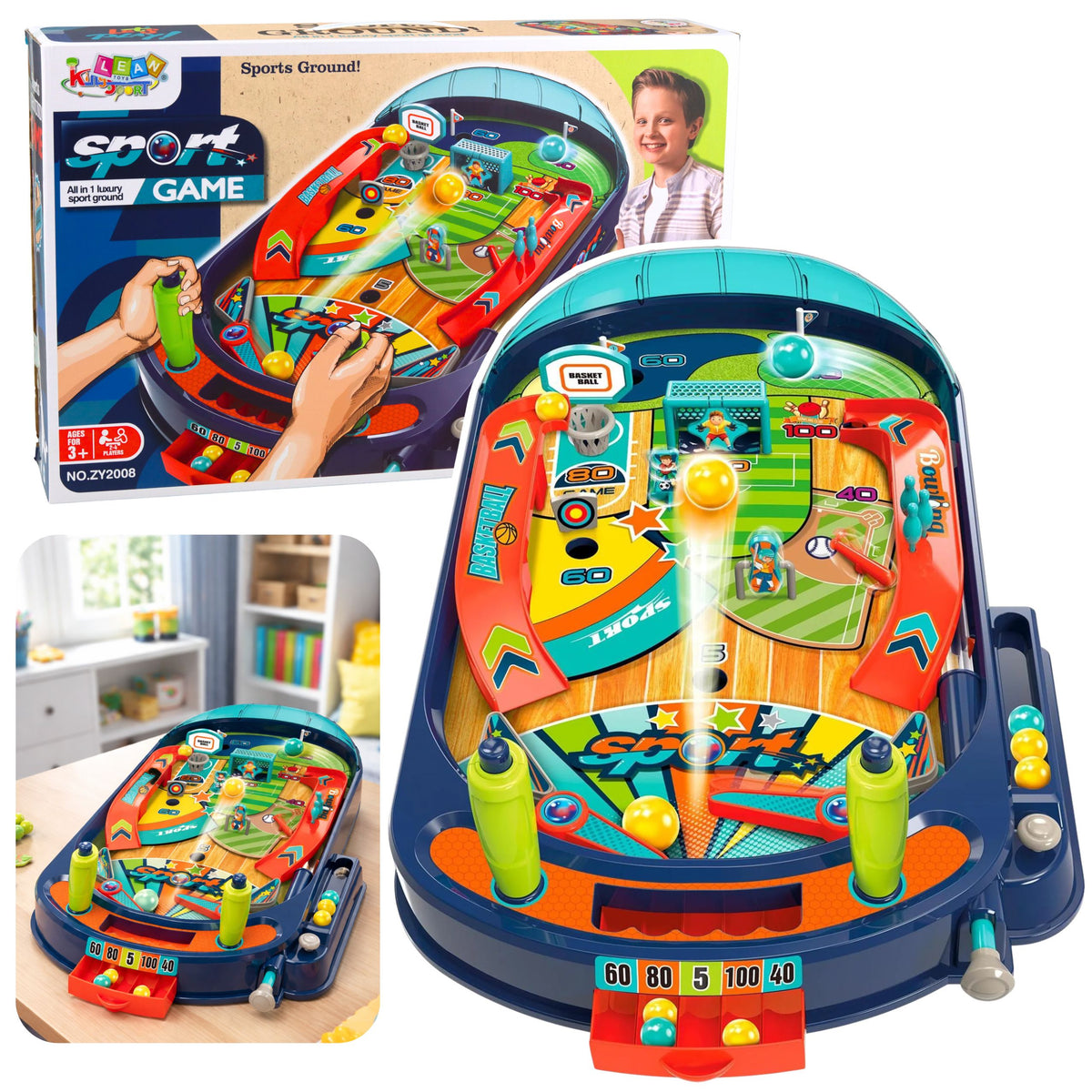 Jeu d'arcade Flipper pour enfants 12 balles