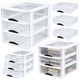 Multifunctional Organizer 3 Drawers Plastic Container White