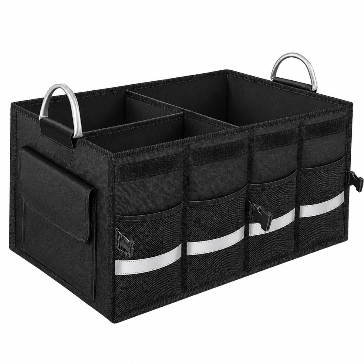 Borsa portabagagli grande pieghevole per organizer per auto nera 50 l