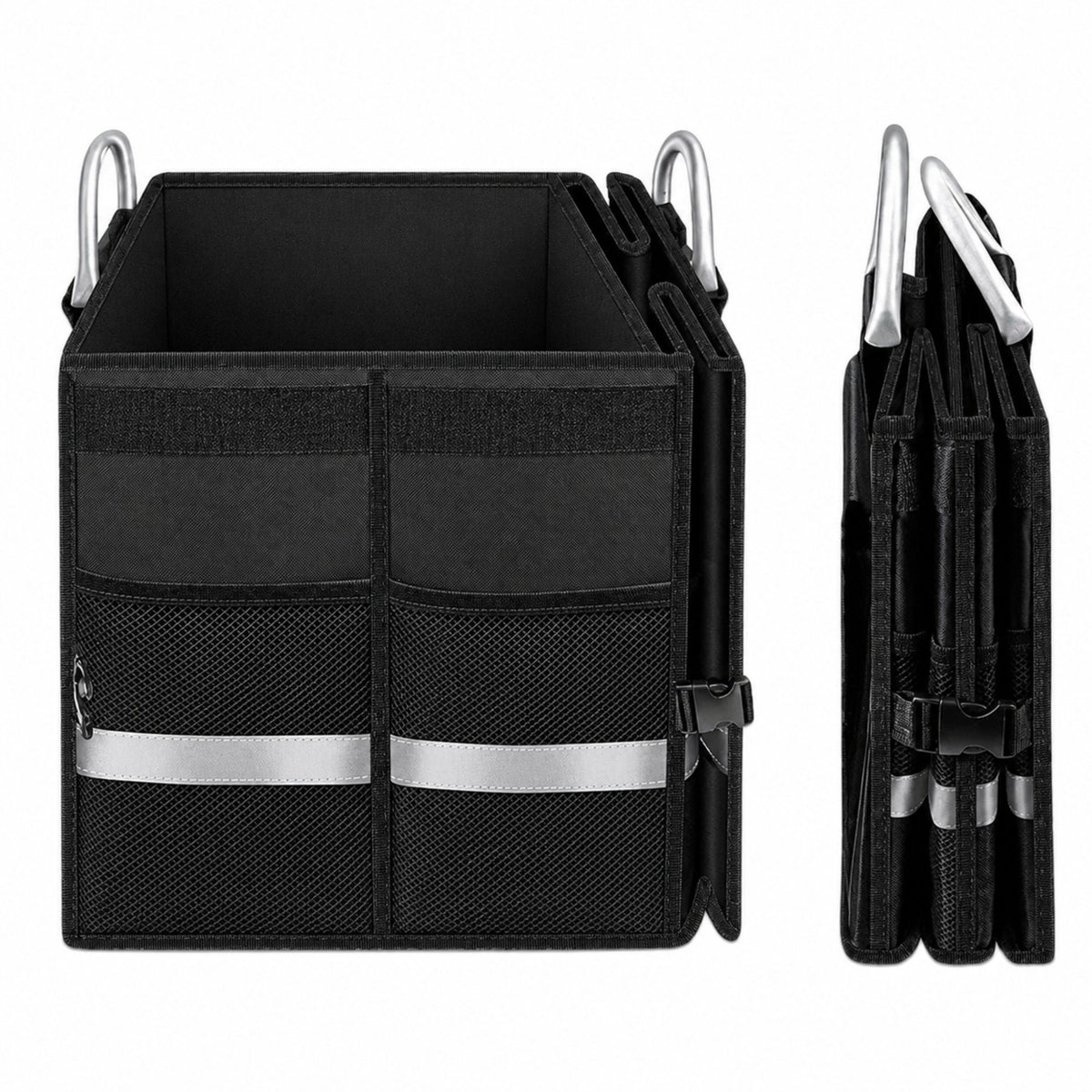 Borsa portabagagli grande pieghevole per organizer per auto nera 50 l