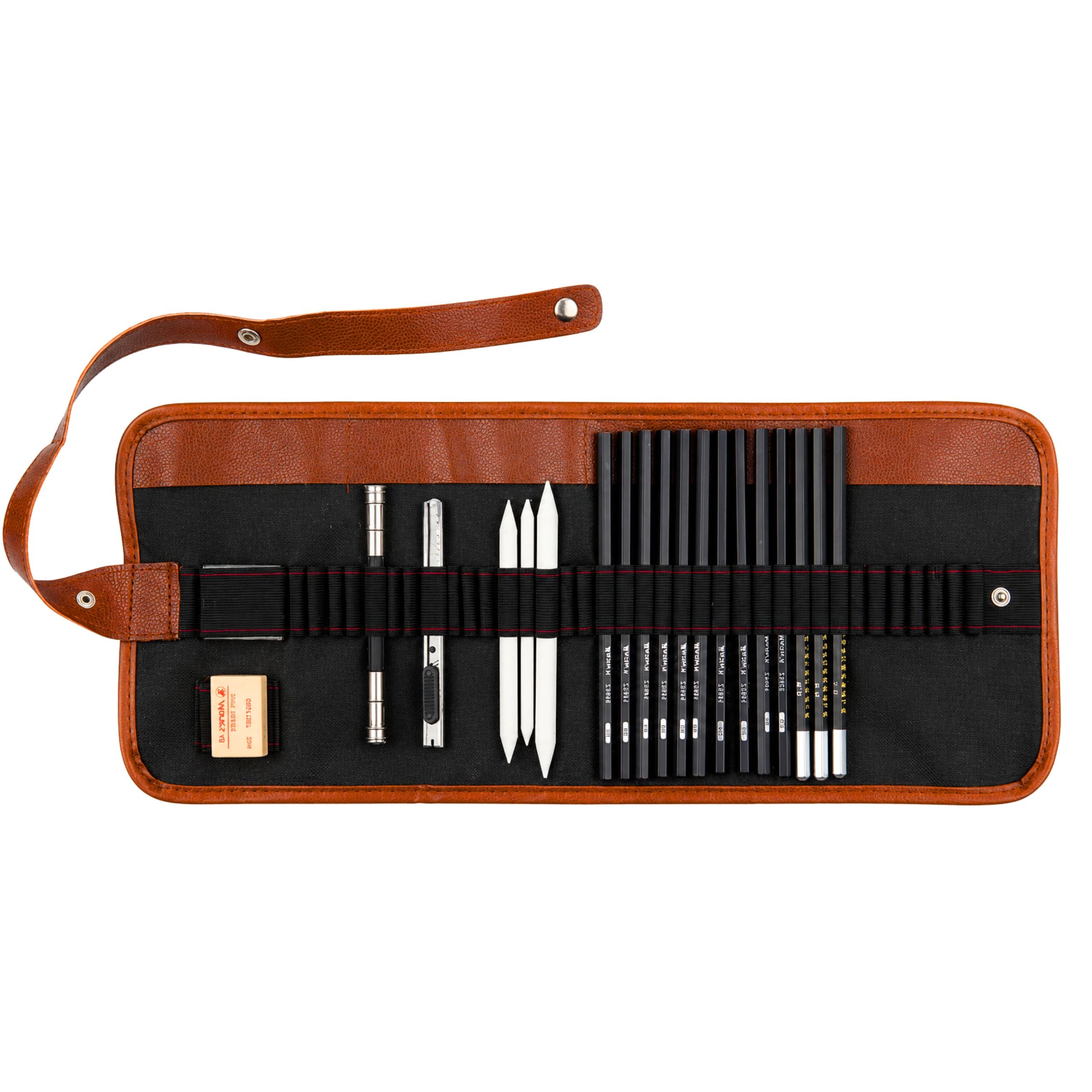 Professional Sketching Set Drawing Pencils Accessories Case 31 Pcs.