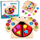 Wooden Ladybug Catching Game Pedagogiskt pussel Ladybug Sorter