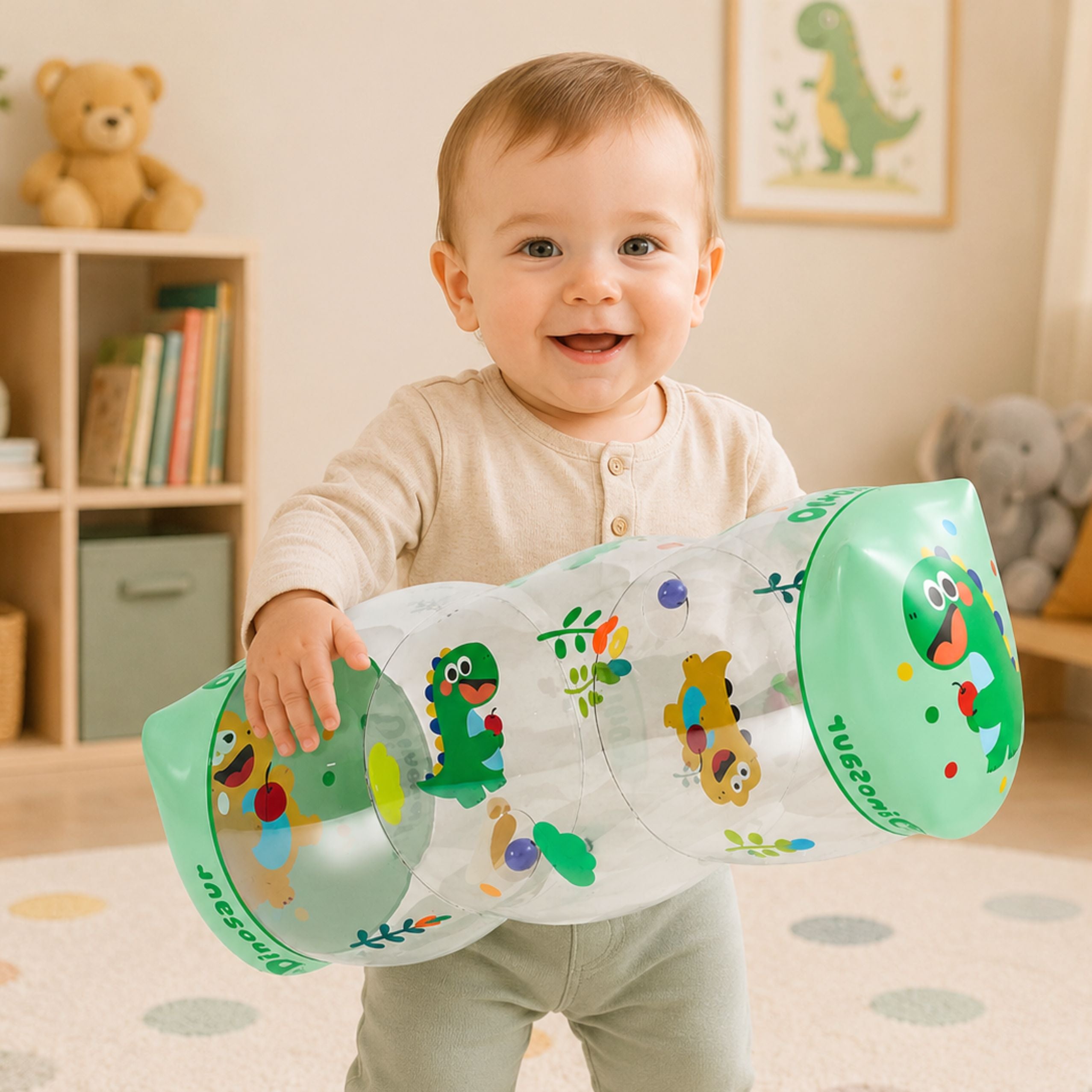 Inflatable Roller For Crawling For Toddlers Dinosaur 51 X 22cm