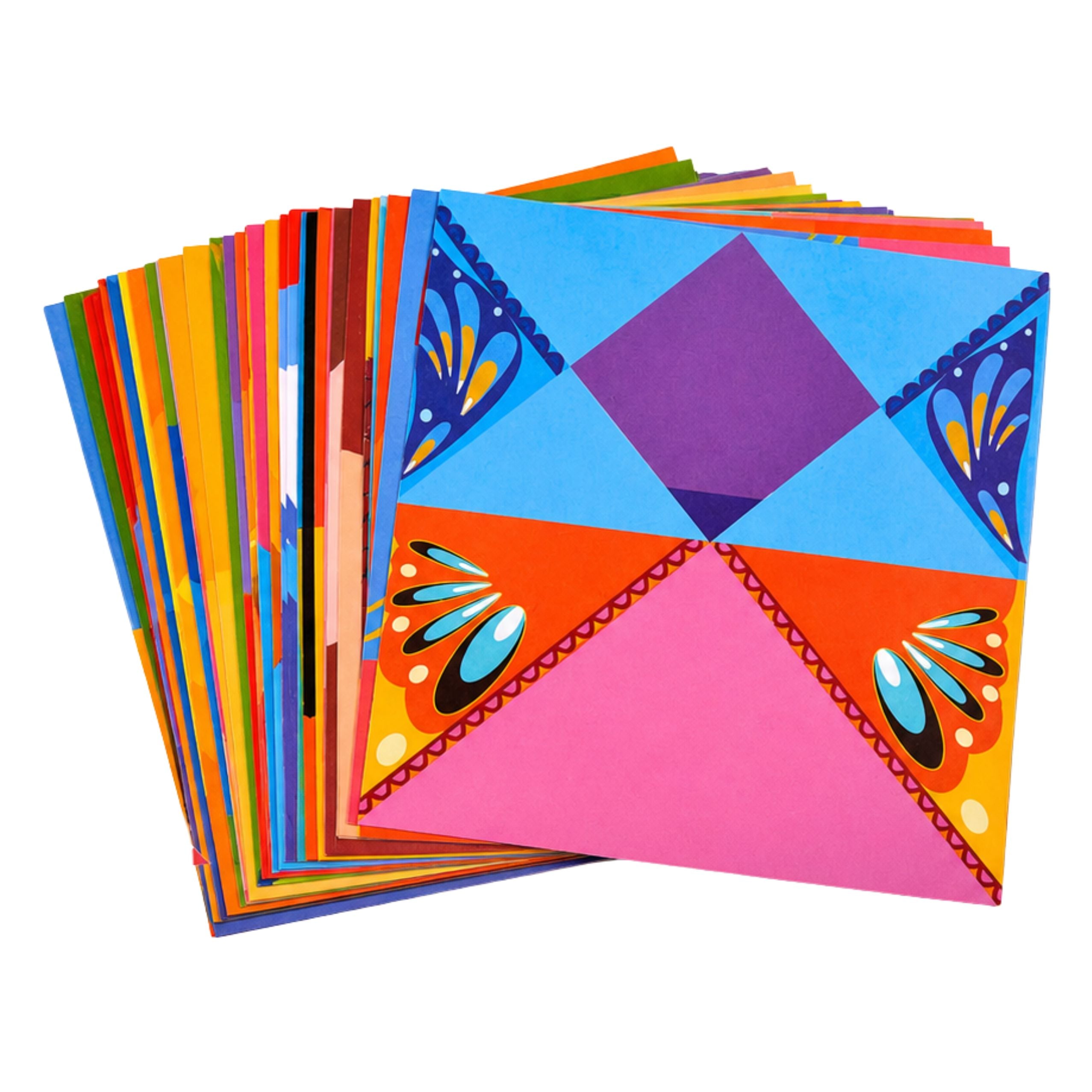 Origami Kit Colored Paper Instruction Booklet 100 Sheets