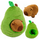 Green Avocado With Capybara 2 In 1 Plush Toy 25 Cm