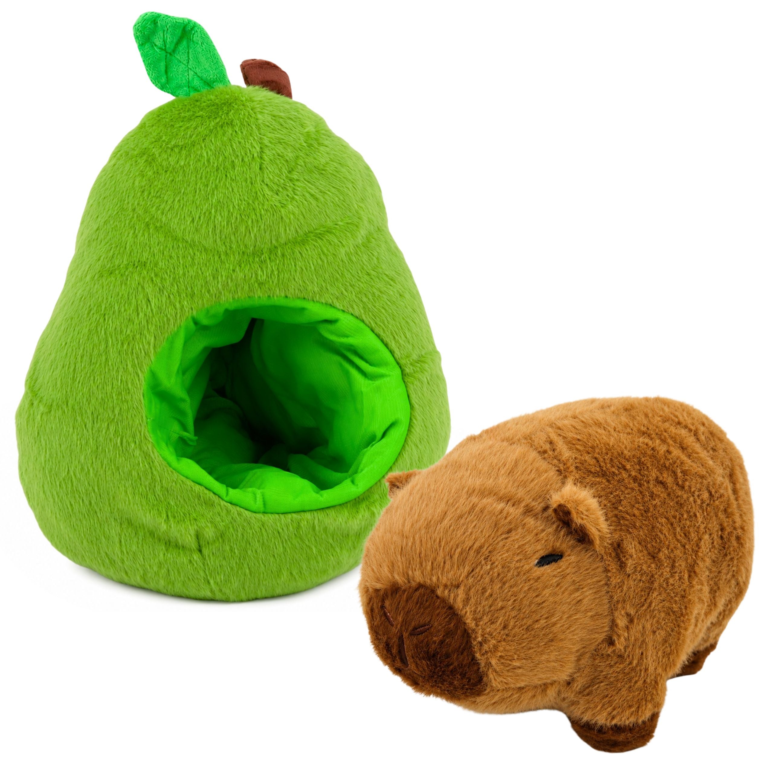 Green Avocado With Capybara 2 In 1 Plush Toy 35 Cm