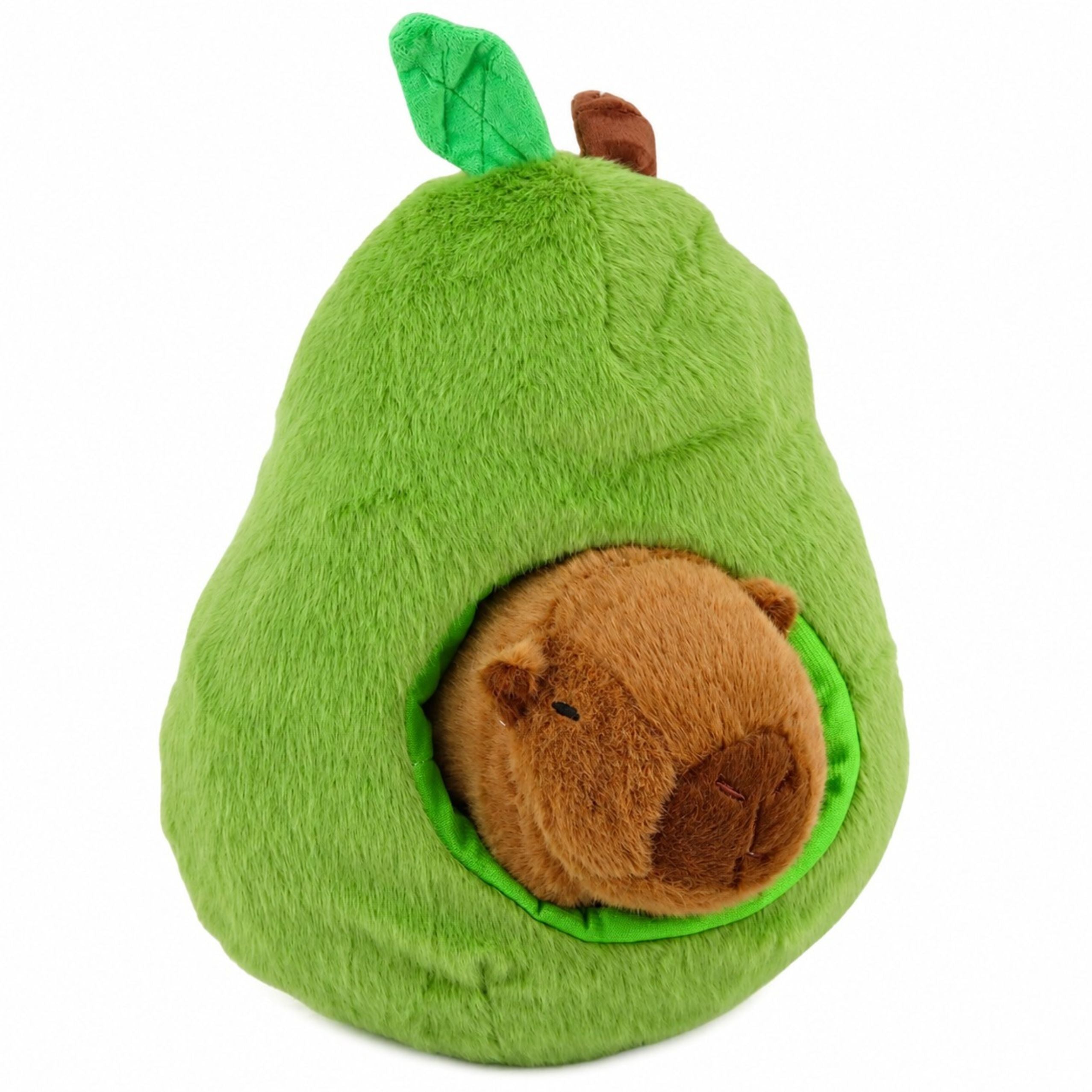 Green Avocado With Capybara 2 In 1 Plush Toy 35 Cm