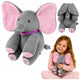 Plush Interactive Elephant Moves Ears Plays Melodies Peek-a-boo Game
