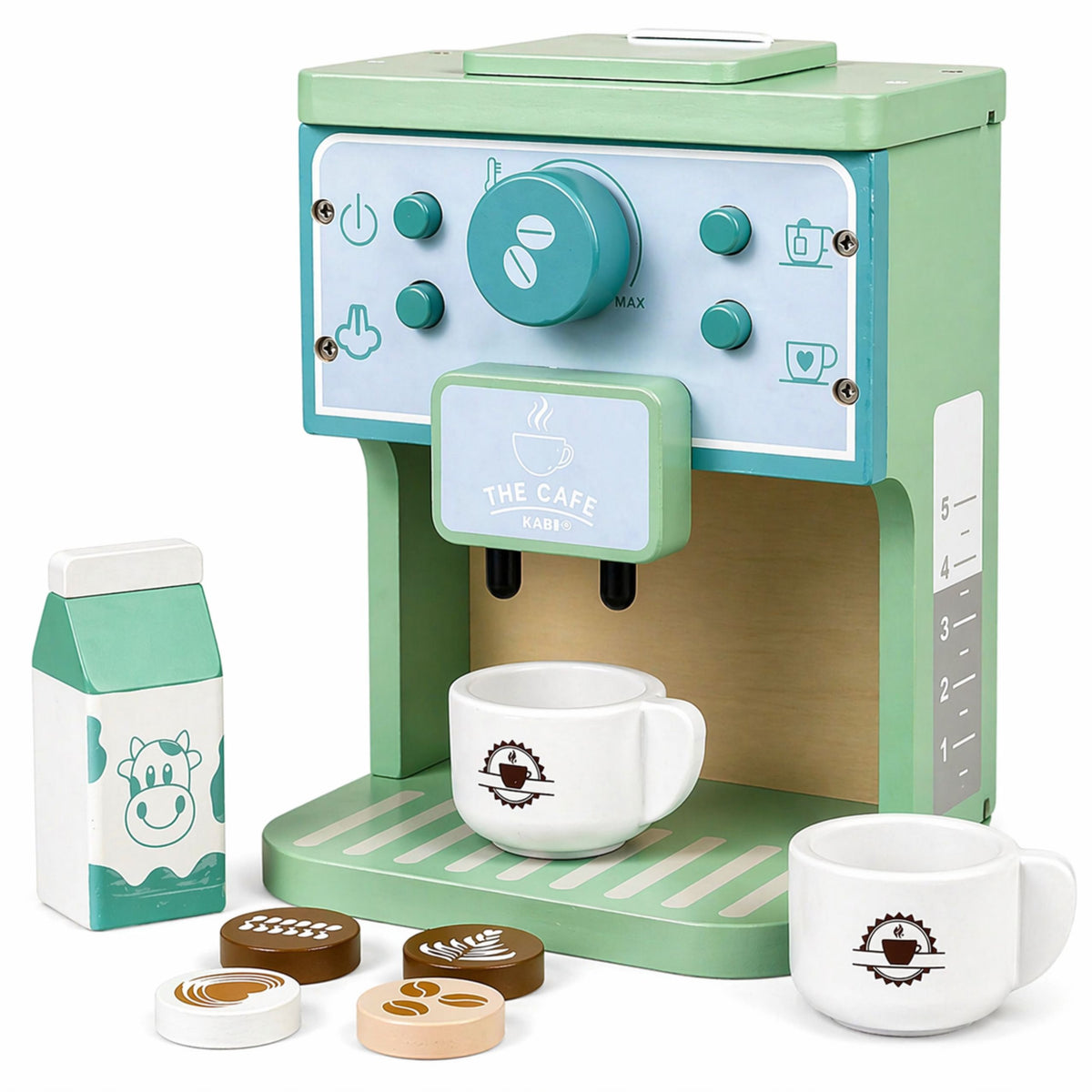 Wooden Set Of Coffee Maker Cups Milk Accessories For Children