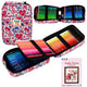 Three-compartment Pencil Case Coloring Book With Flowers Sharpener Eraser Crayons 72 Pcs.