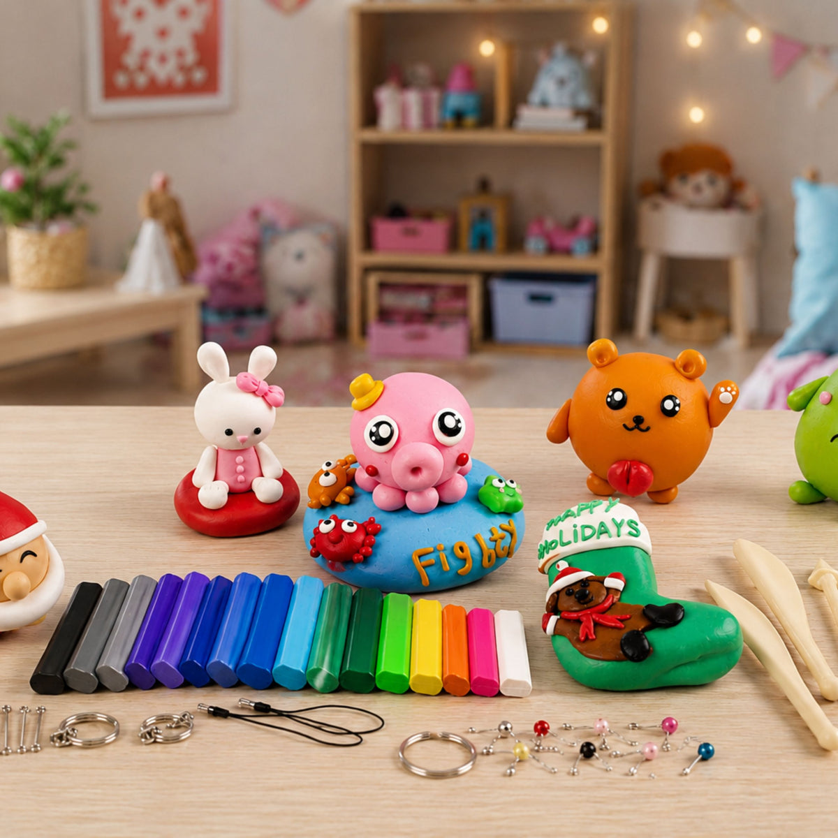 Accesorii pentru Aluat Plastilina Pentru Crearea Decoratiunilor Bijuterii 24 Buc.